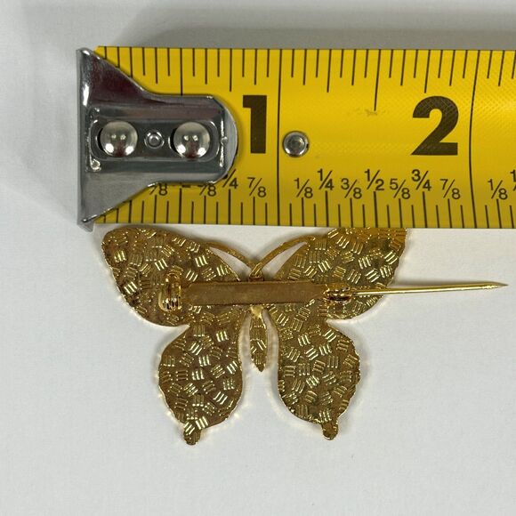 1980s Cloisonne Butterfly Brooch Pin Enamel Retro Vintage Cottagecore Gardencore - Picture 3 of 4